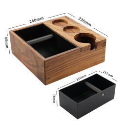 Tamper állomás a következővel: Knock box 4Barista