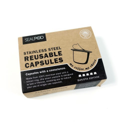 5x újratölthető SEALPOD kapszula + 120 db Nespresso ® tető