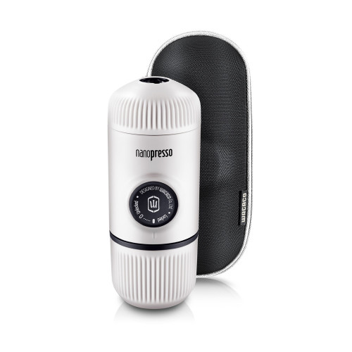 Hordozható Wacaco Nanopresso kávégép (fehér) + kemény tok