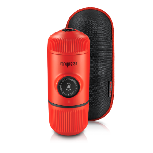Hordozható Wacaco Nanopresso kávégép (piros) + kemény tok